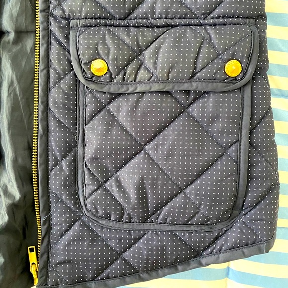 Navy and White small polka dot vest - Picture 3 of 3